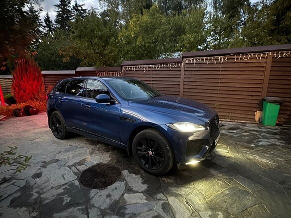 2021 Jaguar F-Pace I Рестайлинг, синий, 8200000 рублей - вид 1