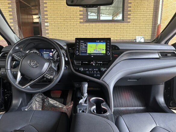 2021 Toyota Camry VIII (XV70) Рестайлинг, чёрный, 4150000 рублей - вид 13