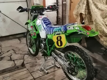 1990 Kawasaki KDX 200, зелёный, 150000 рублей, вид 4