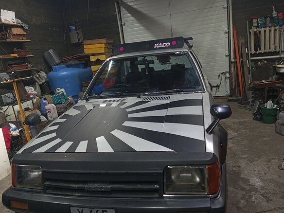 1985 Mazda Familia V (BF), серебристый, 185000 рублей
