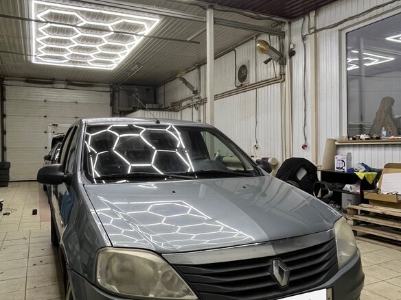 2012 Renault Logan I Рестайлинг, синий, 400000 рублей - вид 1
