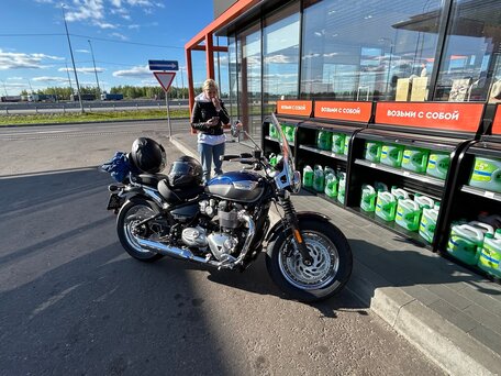 2024 Triumph Bonneville Speedmaster, синий, 2590000 рублей, вид 5
