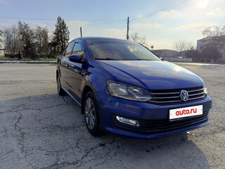 2019 Volkswagen Polo V Рестайлинг, синий, 1410000 рублей, вид 2