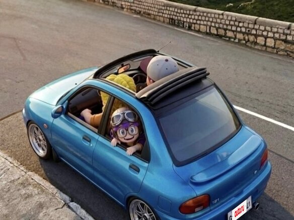 1993 Mazda 121 II, синий - вид 8