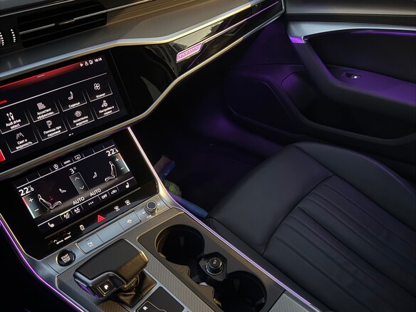2022 Audi A6 45 TFSI V (C8), синий, 5150000 рублей - вид 20