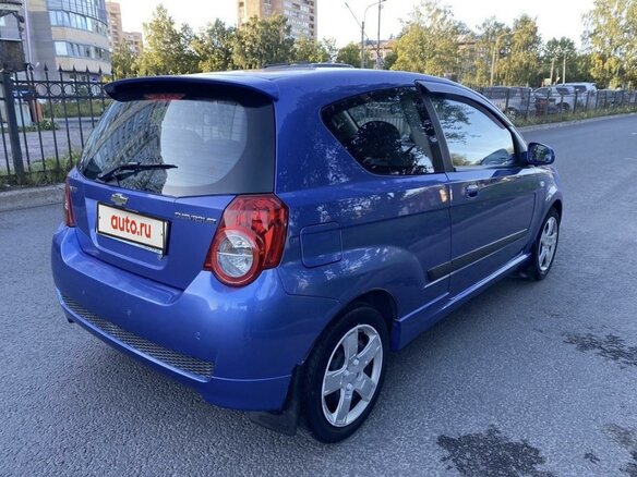 2008 Chevrolet Aveo I Рестайлинг, синий, 450000 рублей - вид 4