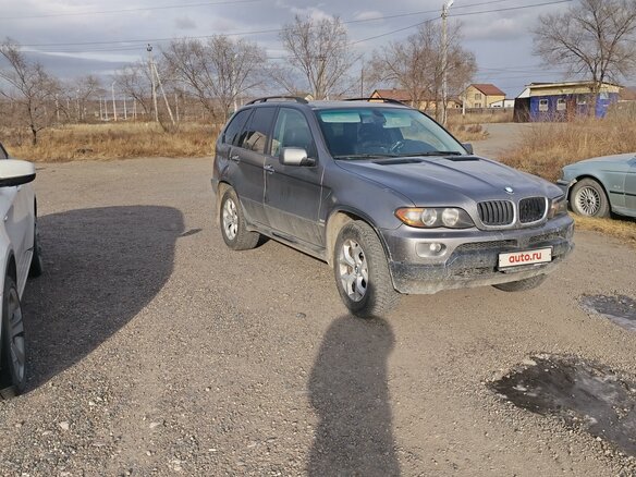 2005 BMW X5 3.0i I (E53) Рестайлинг, серый - вид 3