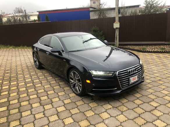 2016 Audi A7 I (4G) Рестайлинг, синий, 3150000 рублей - вид 3