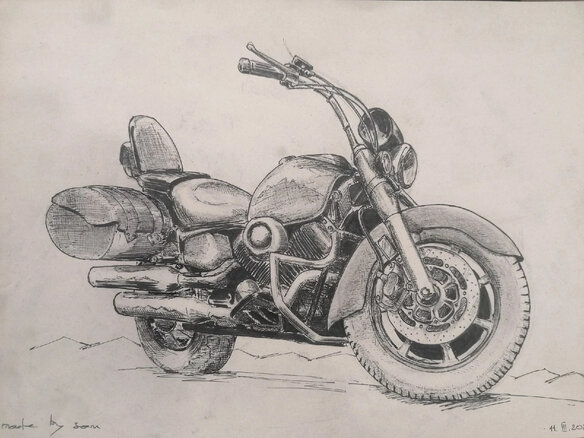 2007 Yamaha XVS1100, чёрный, 600000 рублей - вид 7