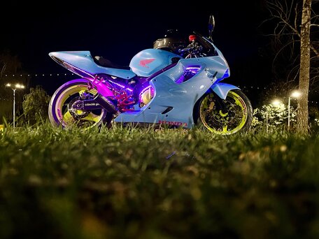 2002 Honda CBR 600F, голубой, 400000 рублей, вид 3