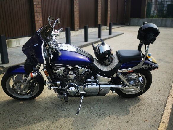 2002 Honda VTX 1800, синий, 870000 рублей - вид 3