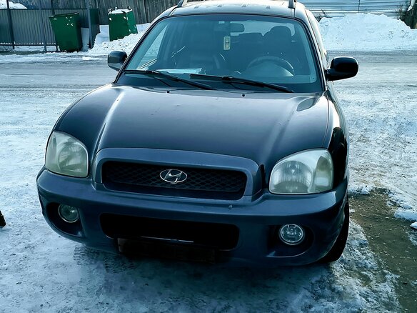 2002 Hyundai Santa Fe I, чёрный, 350000 рублей - вид 1