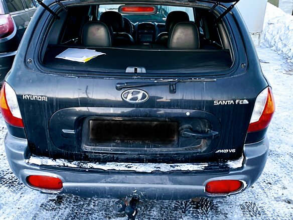 2002 Hyundai Santa Fe I, чёрный, 350000 рублей - вид 10