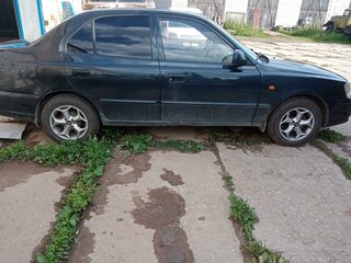 2008 Hyundai Accent ТагАЗ II, чёрный, 385000 рублей, вид 2