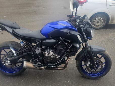2019 Yamaha MT-07 (FZ-07), синий, 785000 рублей, вид 3