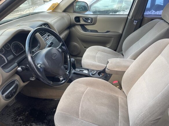 2004 Hyundai Santa Fe I, бежевый, 620000 рублей - вид 6