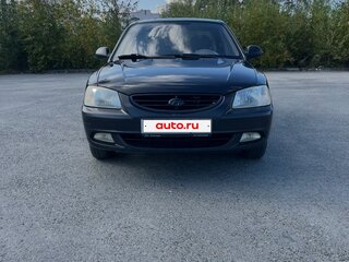 2007 Hyundai Accent ТагАЗ II, чёрный, 450000 рублей, вид 2