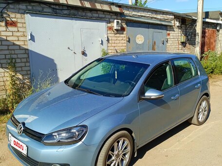 2011 Volkswagen Golf VI, голубой, вид 1