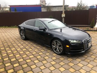 2016 Audi A7 I (4G) Рестайлинг, синий, 3150000 рублей, вид 2