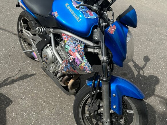 2008 Kawasaki ER-6N, синий, 380000 рублей - вид 2