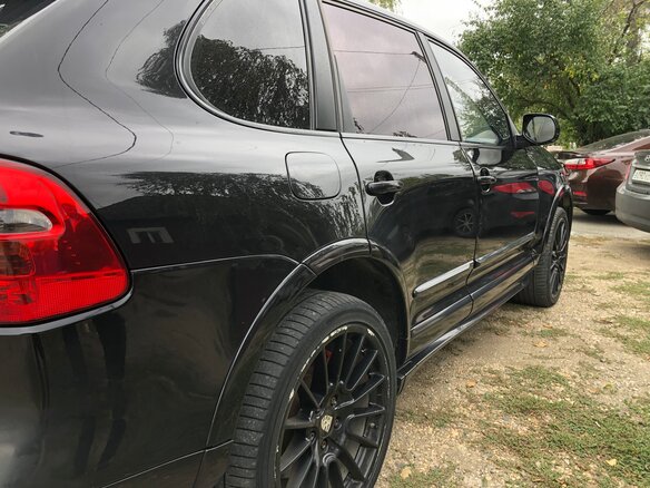 2007 Porsche Cayenne Turbo I Рестайлинг (957), чёрный, 1500000 рублей - вид 6