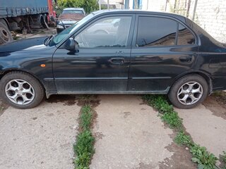 2008 Hyundai Accent ТагАЗ II, чёрный, 385000 рублей, вид 4