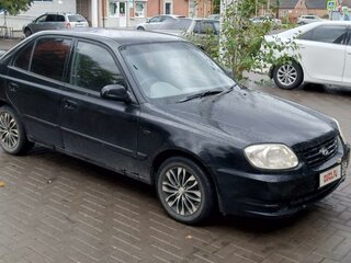 2005 Hyundai Accent II Рестайлинг, чёрный, 430000 рублей, вид 2
