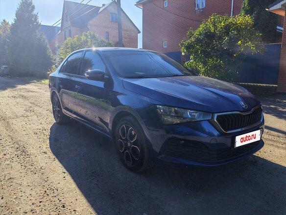 2021 Skoda Rapid II, синий, 1400000 рублей - вид 3