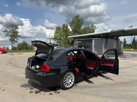 2008 BMW 3 серии 325i V (E90/E91/E92/E93) Рестайлинг, чёрный, 1200000 рублей