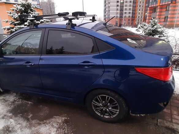 2015 Hyundai Solaris I Рестайлинг, синий, 950000 рублей - вид 12