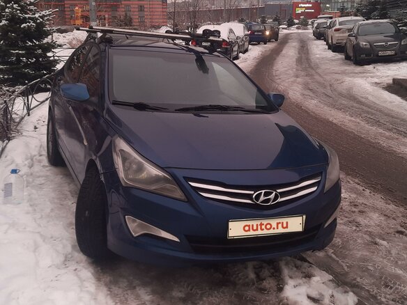 2015 Hyundai Solaris I Рестайлинг, синий, 950000 рублей - вид 1