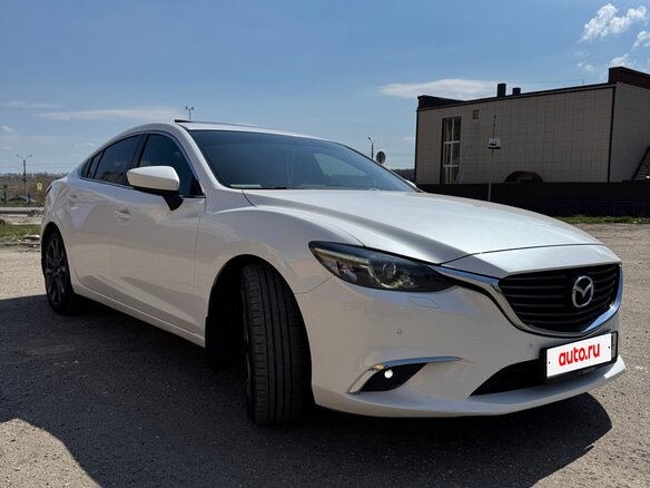 2015 Mazda 6 III (GJ) Рестайлинг, белый, 1620000 рублей - вид 5