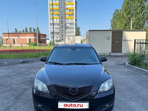2008 Mazda 3 I (BK) Рестайлинг, чёрный, 525000 рублей