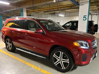 2017 Mercedes-Benz GLS 450 I (X166), красный, 3530000 рублей, вид 2