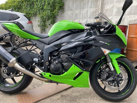 2012 Kawasaki ZX-6 Ninja, зелёный, 820000 рублей, вид 4