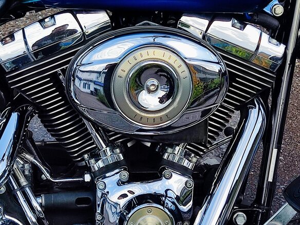 2009 Harley-Davidson Fat Boy, синий, 1150000 рублей - вид 9
