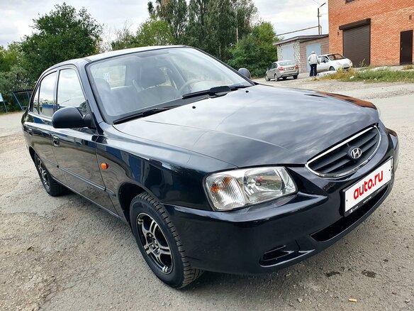 2008 Hyundai Accent ТагАЗ II, чёрный, 495000 рублей - вид 2