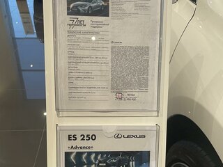 2022 Lexus ES 250 VII Рестайлинг, белый, 6950000 рублей, вид 4