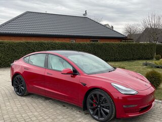 2020 Tesla Model 3 Performance I, красный, 3720000 рублей, вид 3