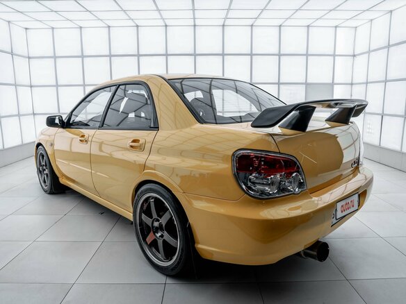 2004 Subaru Impreza WRX STi II Рестайлинг 1, жёлтый - вид 3