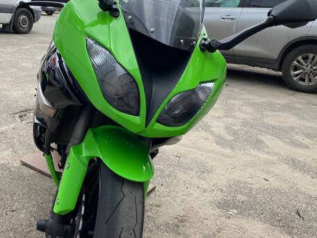 2012 Kawasaki ZX-6 Ninja, зелёный, 820000 рублей, вид 5