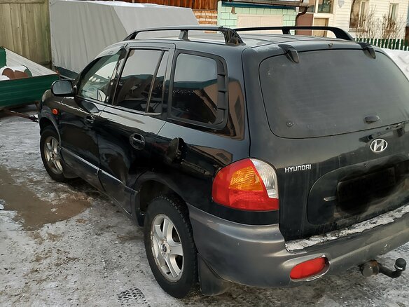 2002 Hyundai Santa Fe I, чёрный, 350000 рублей - вид 5