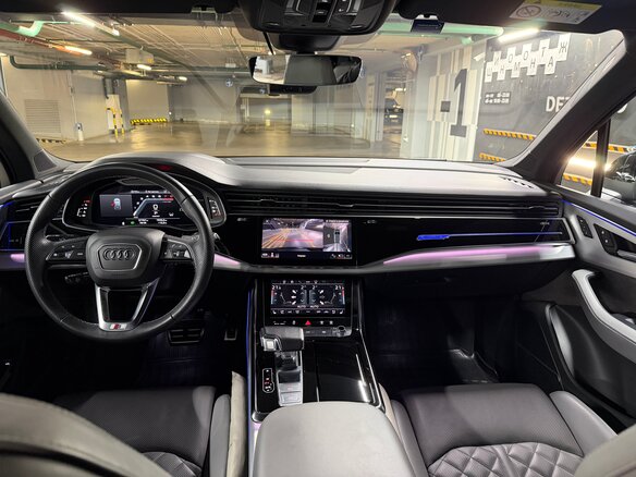 2022 Audi Q7 55 TFSI II (4M) Рестайлинг, синий, 9000000 рублей - вид 14