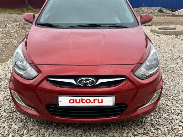 2012 Hyundai Solaris I, красный, 1150000 рублей - вид 1