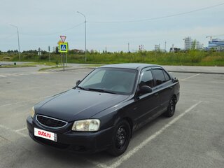 2006 Hyundai Accent ТагАЗ II, чёрный, 180000 рублей, вид 2