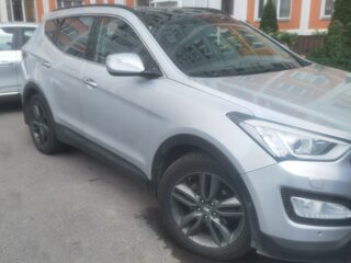 2013 Hyundai Santa Fe III, серебристый, 1870000 рублей, вид 1