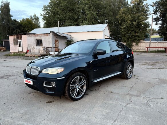 2013 BMW X6 35i I (E71) Рестайлинг, синий - вид 1