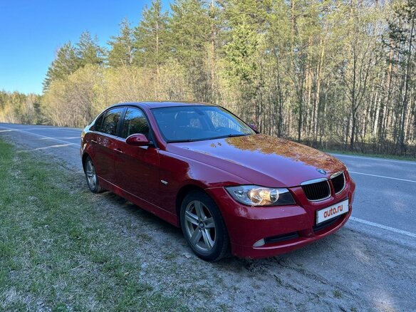 2008 BMW 3 серии 320d V (E90/E91/E92/E93) Рестайлинг, красный, 1100000 рублей - вид 3