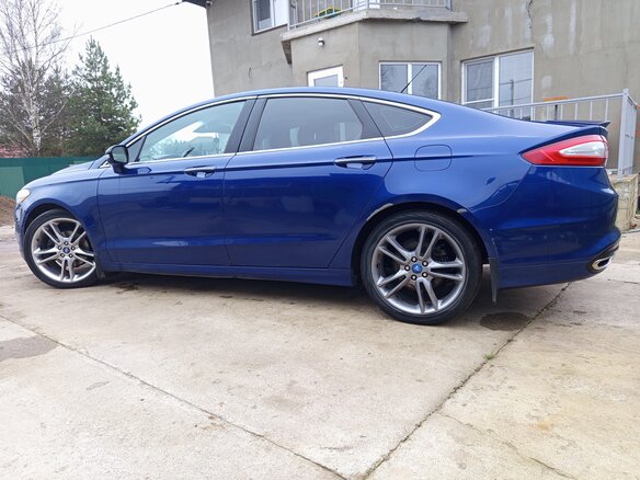 2012 Ford Fusion (North America) II, синий, 1200000 рублей - вид 5