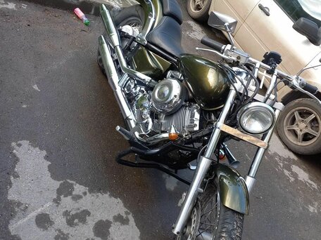 1999 Yamaha XVS400 Drag Star, зелёный, 307000 рублей, вид 2